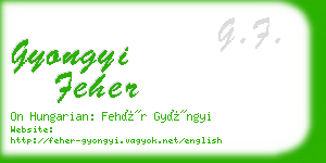 gyongyi feher business card